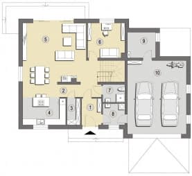 Rzut projektu Bitola - Parter