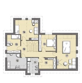 Rzut projektu Budva - Poddasze