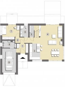Rzut projektu Casablanca - Parter