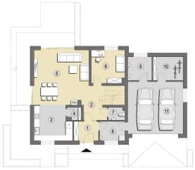 Rzut projektu Ipanema C - Parter