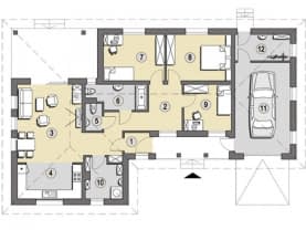 Rzut projektu Trogir - Parter
