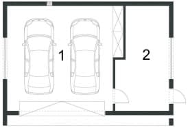 Rzut projektu BK-10 GARAŻ - Rzut