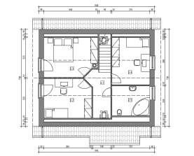 Rzut projektu domek Nieduży MINI ET (010 ET MINI) - Rzut poddasza