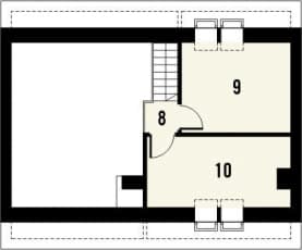 Rzut projektu Studio 42 - Piętro