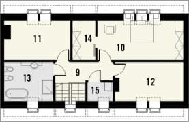 Rzut projektu Studio 72 - Piętro