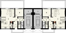 Rzut projektu Studio 72 2L - Parter