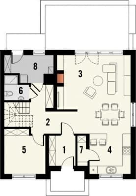 Rzut projektu Tetris 4 - Parter