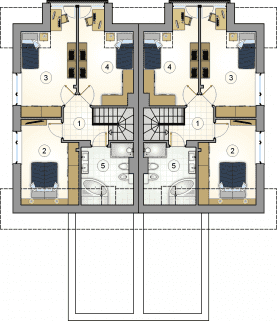 Rzut projektu S-GL 1120 Duet II - Poddasze