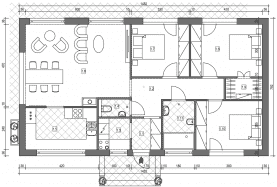 Rzut projektu domek na Wierchowej 49 (049 ES) - Rzut parteru