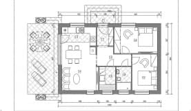 Rzut projektu domek na Babiogórskiej 54-35 (069 ES 54-35) - Rzut parteru