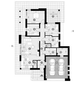 Rzut projektu HOMEKONCEPT 55 - Rzut parteru