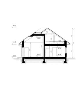 Rzut projektu HOMEKONCEPT 55 - przekrój