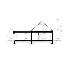 Rzut projektu HOMEKONCEPT 118 G2 - przekrój