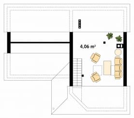 Rzut projektu Szyper 7 bal-S (BAL) - poddasze