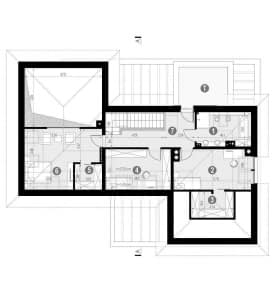Rzut projektu HOMEKONCEPT 53 - Rzut poddasza
