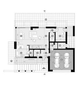Rzut projektu HOMEKONCEPT 37 - Rzut parteru