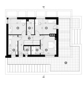 Rzut projektu HOMEKONCEPT 37 - Rzut piętra