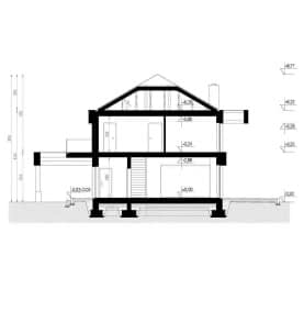 Rzut projektu HOMEKONCEPT 37 - przekrój