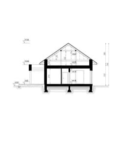 Rzut projektu HOMEKONCEPT 46 - przekrój