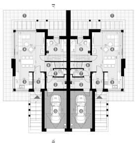 Rzut projektu HOMEKONCEPT 47 B - Rzut parteru
