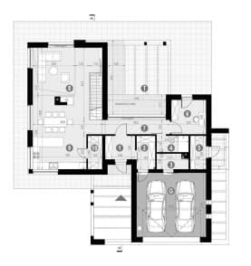 Rzut projektu HOMEKONCEPT 49 - Rzut parteru