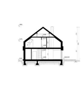 Rzut projektu HOMEKONCEPT 50 - przekrój