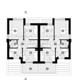 Rzut projektu HOMEKONCEPT 52 B - rzut piętra