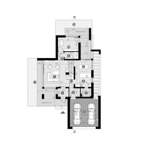 Rzut projektu HOMEKONCEPT 56 - Rzut parteru