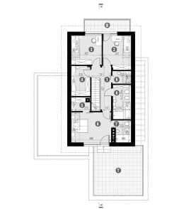 Rzut projektu HOMEKONCEPT 56 - Rzut poddasza