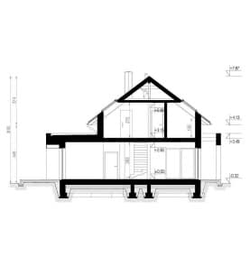 Rzut projektu HOMEKONCEPT 56 - przekrój