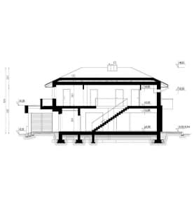 Rzut projektu HOMEKONCEPT 59 - przekrój