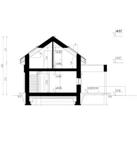 Rzut projektu HOMEKONCEPT 65 - przekrój