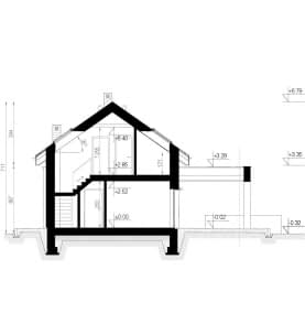 Rzut projektu HOMEKONCEPT 66 - przekrój
