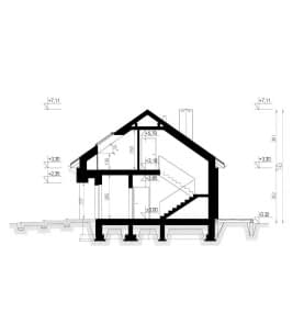 Rzut projektu HOMEKONCEPT 71 - przekrój