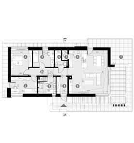 Rzut projektu HOMEKONCEPT 81 - Rzut parteru