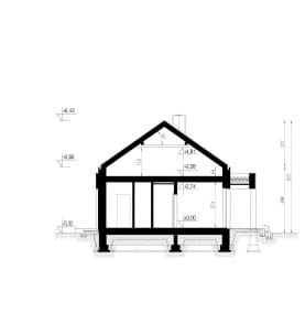 Rzut projektu HOMEKONCEPT 81 - przekrój