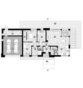 Rzut projektu HOMEKONCEPT 44 G2 - Rzut parteru