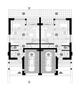 Rzut projektu HOMEKONCEPT 52 D - Rzut parteru