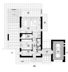 Rzut projektu HOMEKONCEPT 66 G1 - Rzut parteru