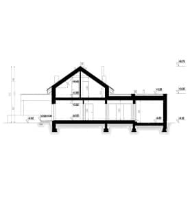 Rzut projektu HOMEKONCEPT 66 G1 - przekrój