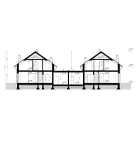 Rzut projektu HOMEKONCEPT 72 D - przekrój