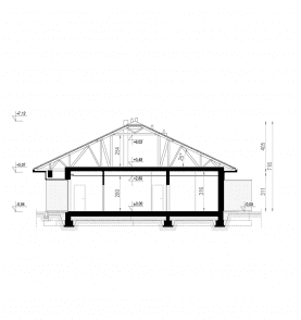 Rzut projektu HOMEKONCEPT 97 B G2 - przekrój