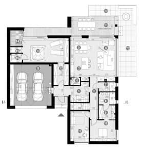 Rzut projektu HOMEKONCEPT 89 G2 - Rzut parteru
