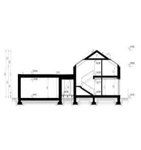 Rzut projektu HOMEKONCEPT 89 G2 - Przekrój