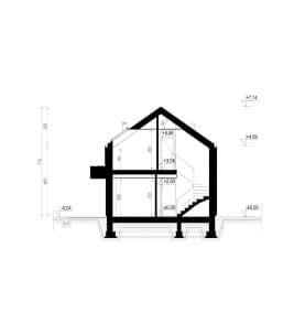 Rzut projektu HOMEKONCEPT 95 - Przekrój