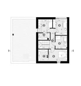 Rzut projektu HOMEKONCEPT 100 G1 - Rzut poddasza