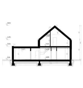 Rzut projektu HOMEKONCEPT 100 G1 - Przekrój