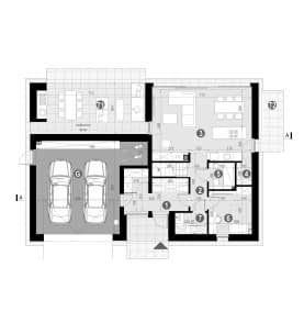 Rzut projektu HOMEKONCEPT 100 G2 - Rzut parteru