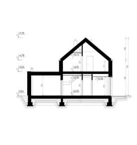 Rzut projektu HOMEKONCEPT 101 G1 - Przekrój
