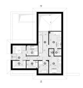 Rzut projektu HOMEKONCEPT 96 - Rzut poddasza